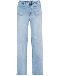 Kaffe - Ausgestellte Jeans Hellblau Gewaschener Denim - Lyst