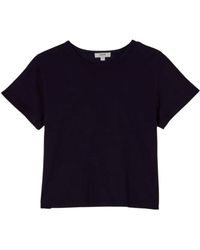 Agolde - Tops ,Zwart ,Katoen Zwarte Adine T-Shirt En Polo - Lyst