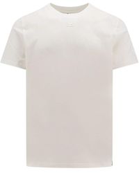Courreges - T-shirt in cotone con stampa logo - Lyst