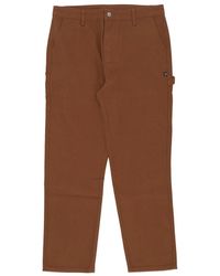 DOLLY NOIRE - Broeken ,Bruin ,Katoen Canvas Timmerman Broek Met Elastische Taille - Lyst