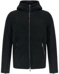 Giorgio Brato - Jassen ,Zwart ,Leer Hoodie - Lyst