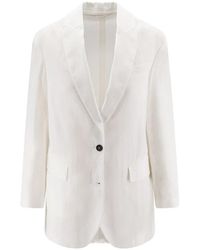Brunello Cucinelli - Katoenen Blazer Met Monili - Lyst