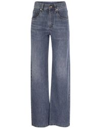 Brunello Cucinelli - Wide Jeans - Lyst