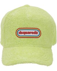 DSquared² - Accessoires ,Groen ,Katoen Logo Patch Katoenen Baseball Cap - Lyst