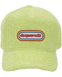 DSquared² - Accessoires ,Groen ,Katoen Logo Patch Katoenen Baseball Cap - Lyst