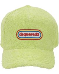 DSquared² - Accessoires ,Groen ,Katoen Logo Patch Katoenen Baseball Cap - Lyst