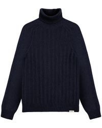 Colmar - Truien & Vesten ,Blauw ,Wol Blauwe Coltrui Trui Aw 25 - Lyst