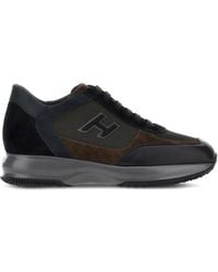 Hogan - E Interactive H Wildleder Low-Top Sneakers - Lyst