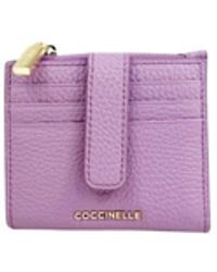 Coccinelle - Metallic Soft Portafoglio Piccolo - Lyst