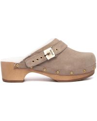 Scholl - Schoenen ,Leer Houten Muilezel Sabot - Lyst