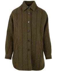 Aspesi - Overhemden ,Groen ,Damesjas Model 1207 L532 21237 Militare - Lyst