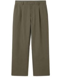 Closed - Broeken ,Groen ,Katoen Bloomberg Straight-Leg Katoenen Broek - Lyst