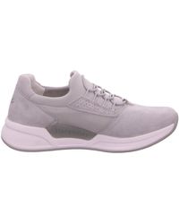 Gabor - Graue Slip-Ons Aus Feinem Veloursleder - Lyst