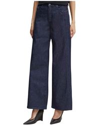 Karl Lagerfeld - Plati baumwolljeans mit logo-akzenten - Lyst