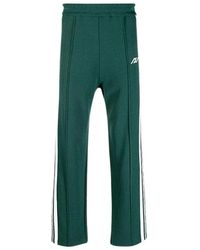 Autry - Broeken ,Groen ,Nylon Joggingbroek Met Elastische Taille En Witte Strepen - Lyst