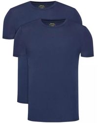 Ralph Lauren - Klassisches marineblaues glattes t-shirt (2er-pack) - Lyst
