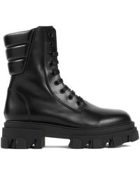 Gia Borghini - Schwarze ankle boots militärinspiriertes design - Lyst