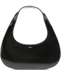 Coperni - Schwarze Lederhandtasche Mit Griff - Lyst