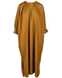 Max Mara - Deconstructed Lange Jurk Met Vleermuismouwen - Lyst
