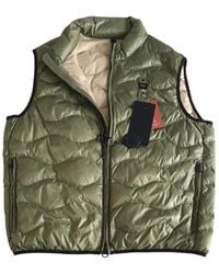 Blauer - Grüne Gepolsterte Ärmellose Jacke Mit Karomuster - Lyst