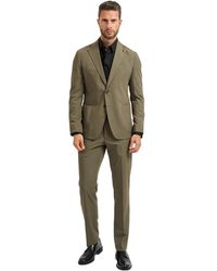 MULISH - Kostuums ,Groen ,Wol Monet Single-Breasted Suit - Lyst