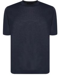 Dell'Oglio - Tops ,Blauw ,Blauwe T-Shirts Voor Mannen - Lyst