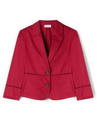 mötivi - Cotton Twill Blazer Met Ajouré - Lyst