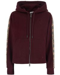 Burberry - Hoodies & Sweatvesten ,Rood ,Katoen Harper Sweater - Lyst
