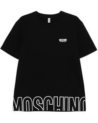 Moschino - Tops ,Zwart ,Katoen Zwarte T-Shirt Voor Mannen - Lyst