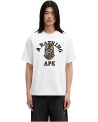 A Bathing Ape - 1St Camo Shark Seijin College T-Shirt - Lyst