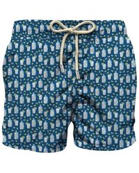 MC2 Saint Barth - Badmode ,Veelkleurig ,Polyester Beach Shorts Micro Pattern - Lyst