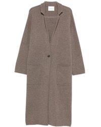 Lisa Yang - Jassen ,Bruin ,Kasjmier Bruine Cashmere Jas Met Peak Revers - Lyst