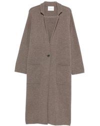 Lisa Yang - Jassen ,Bruin ,Kasjmier Bruine Cashmere Jas Met Peak Revers - Lyst