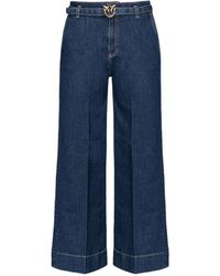 Pinko - Flare denim stretch blaue jeans - Lyst