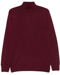 Canali - Hoher Wollpullover Mit Stehkragen - Lyst