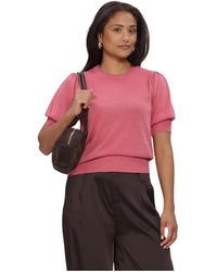 Minus - Msliva Pullover Mit Metallic-Garn Und Puffärmeln - Lyst