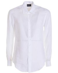 Emporio Armani - Overhemden ,Wit ,Witte Casual Shirt D41Sm 0D10F9100 - Lyst