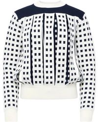 JW Anderson - Weißer Pullover Mit Geometrischem Muster - Lyst