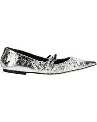MSGM - Ballerinas Mit Metallic-Finish - Lyst