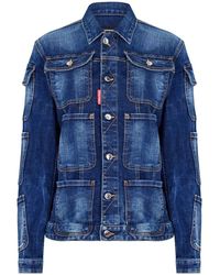 DSquared² - Tactical Jean Denim Jacket - Lyst