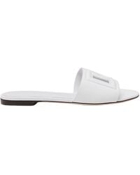 Dolce & Gabbana - Leren Sandalen Met Dg-Logo - Lyst