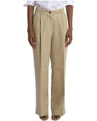 Nine:inthe:morning - Leinenhose Mit Pinces - Lyst