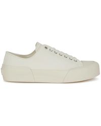 Jil Sander - Schoenen ,Katoen Lage Sneakers Met Veters - Lyst