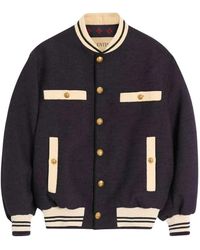 Valentino - Crisp Tweed Bomber Jacket - Lyst