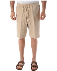 120% Lino - Casual linen shorts - Lyst