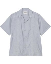 Carhartt - Overhemden ,Grijs ,Katoen S/S Signet Shirt - Lyst