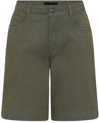 Cro - Korte Broeken ,Groen ,Katoen Army Groene Shorts Met Klassieke Pasvorm - Lyst