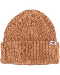 Obey - Accessoires ,Bruin ,Katoen Bruine Suiker Beanie Hoed - Lyst