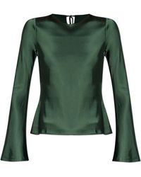 Ganni - Back-Slit Top - Lyst