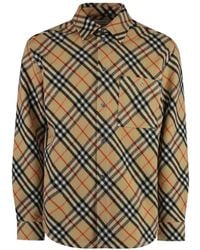 Burberry - Wool Check Overshirt - Lyst